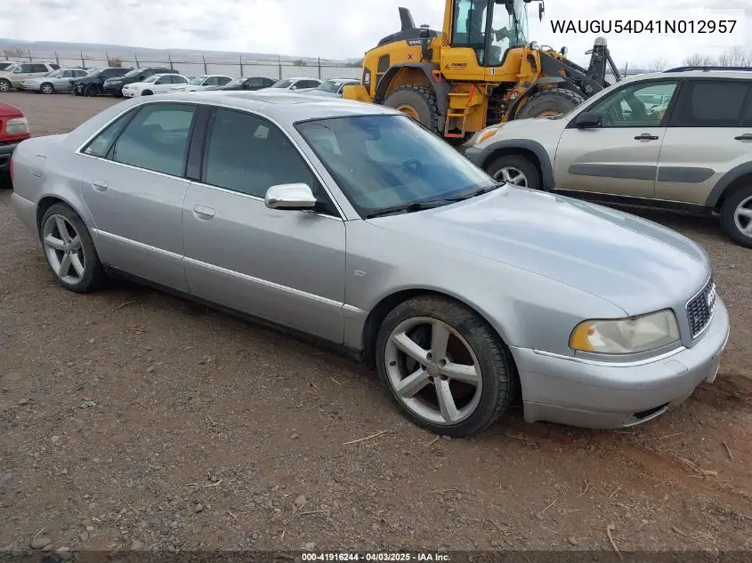 2001 Audi S8 4.2 VIN: WAUGU54D41N012957 Lot: 41916244