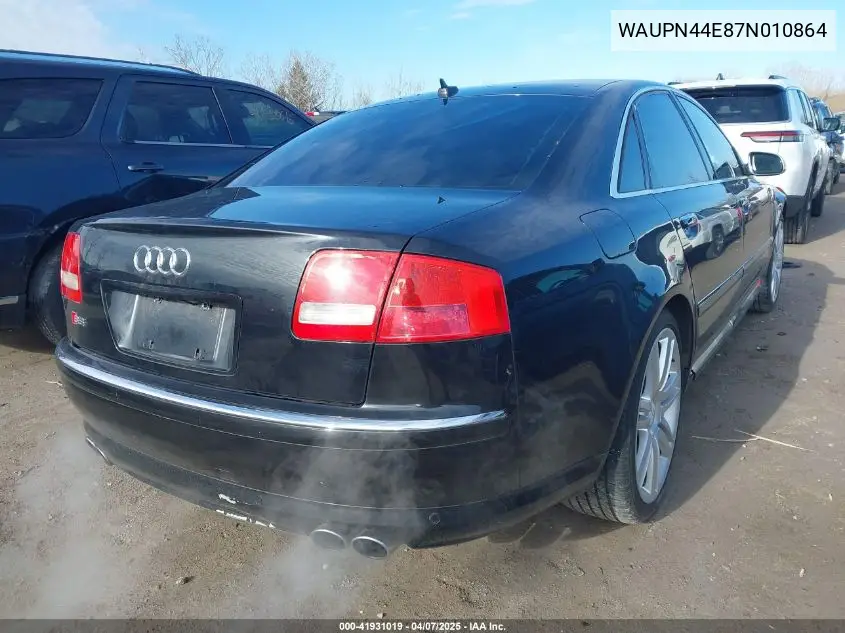 2007 Audi S8 5.2 VIN: WAUPN44E87N010864 Lot: 41931019