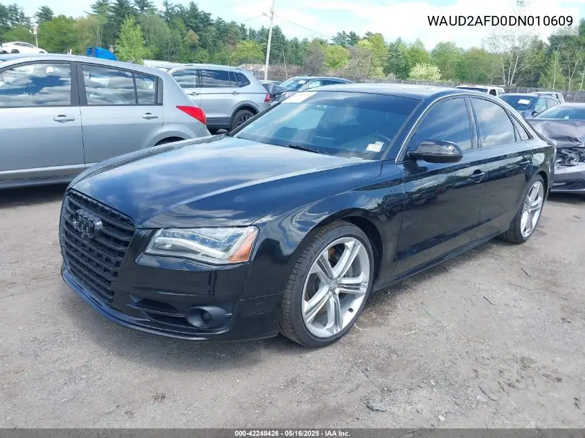 2013 Audi S8 4.0T (Tiptronic) VIN: WAUD2AFD0DN010609 Lot: 42248426