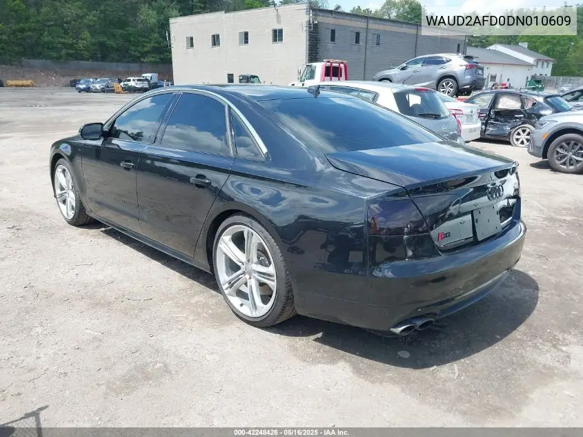 2013 Audi S8 4.0T (Tiptronic) VIN: WAUD2AFD0DN010609 Lot: 42248426