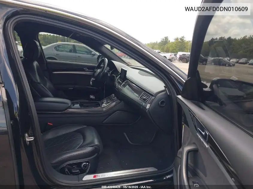 2013 Audi S8 4.0T (Tiptronic) VIN: WAUD2AFD0DN010609 Lot: 42248426
