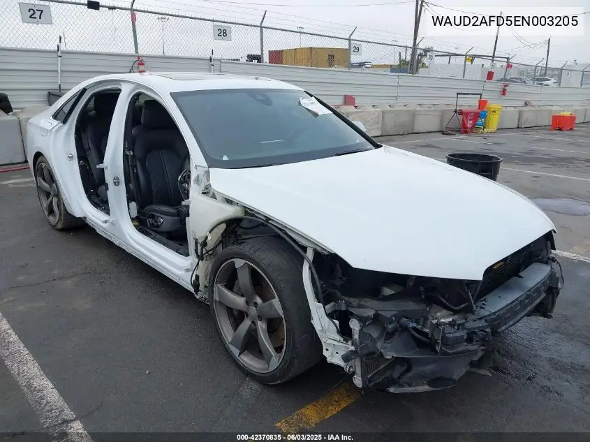2014 Audi S8 4.0T VIN: WAUD2AFD5EN003205 Lot: 42370835