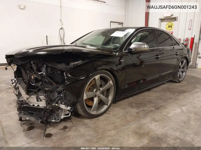 2016 Audi S8 4.0T VIN: WAUJSAFD6GN001243 Lot: 42111593