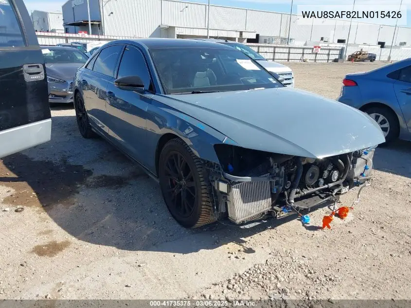 2020 Audi S8 Tfsi Quattro Tiptronic VIN: WAU8SAF82LN015426 Lot: 41735375