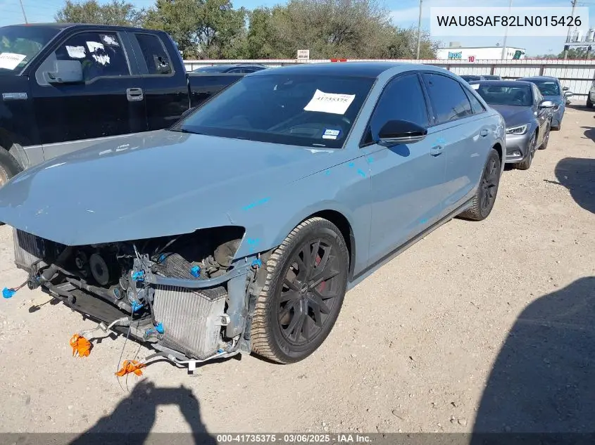 2020 Audi S8 Tfsi Quattro Tiptronic VIN: WAU8SAF82LN015426 Lot: 41735375