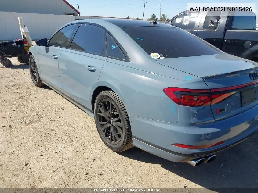 2020 Audi S8 Tfsi Quattro Tiptronic VIN: WAU8SAF82LN015426 Lot: 41735375