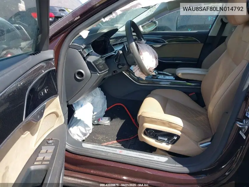 2020 Audi S8 Tfsi Quattro Tiptronic VIN: WAU8SAF80LN014792 Lot: 42086675