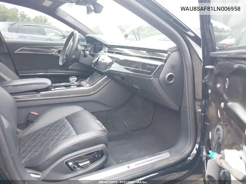 2020 Audi S8 Tfsi Quattro Tiptronic VIN: WAU8SAF81LN006958 Lot: 42722572