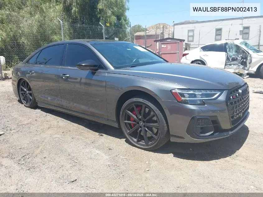 2023 Audi S8 Tfsi Quattro Tiptronic VIN: WAULSBF88PN002413 Lot: 42271415