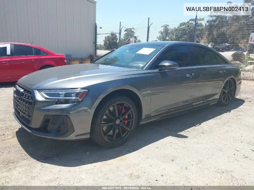 2023 Audi S8 Tfsi Quattro Tiptronic VIN: WAULSBF88PN002413 Lot: 42271415