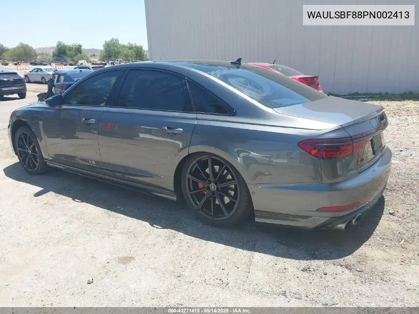 2023 Audi S8 Tfsi Quattro Tiptronic VIN: WAULSBF88PN002413 Lot: 42271415