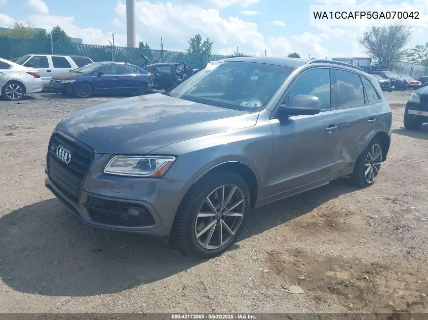 2016 Audi Sq5 Premium Plus VIN: WA1CCAFP5GA070042 Lot: 42173065