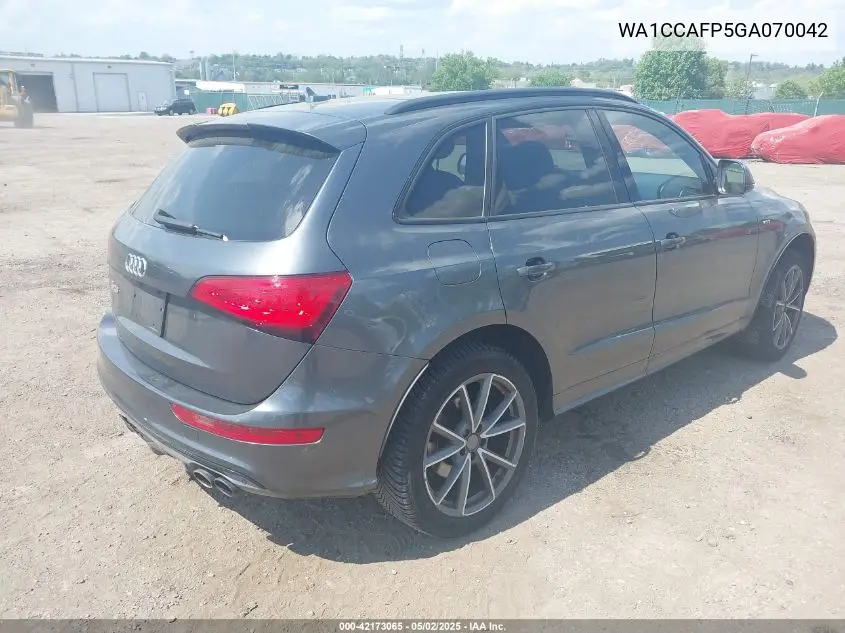 2016 Audi Sq5 Premium Plus VIN: WA1CCAFP5GA070042 Lot: 42173065