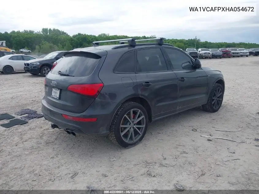 2017 Audi Sq5 3.0T Premium Plus VIN: WA1VCAFPXHA054672 Lot: 42239501