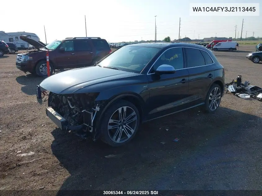 2018 Audi Sq5 Prestige VIN: WA1C4AFY3J2113445 Lot: 30065344