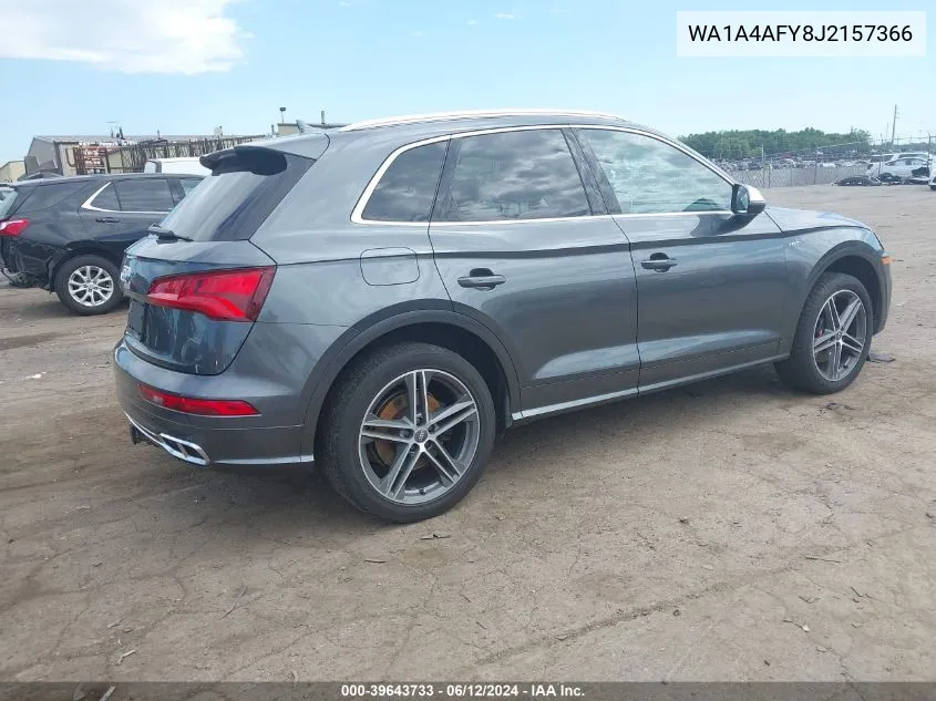 2018 Audi Sq5 3.0T Premium Plus VIN: WA1A4AFY8J2157366 Lot: 39643733