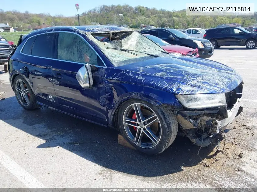 2018 Audi Sq5 Prestige VIN: WA1C4AFY7J2115814 Lot: 41985333