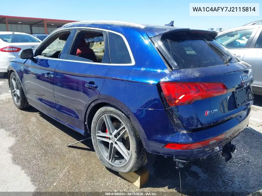 2018 Audi Sq5 Prestige VIN: WA1C4AFY7J2115814 Lot: 41985333