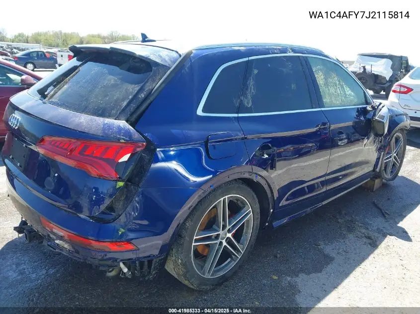 2018 Audi Sq5 Prestige VIN: WA1C4AFY7J2115814 Lot: 41985333