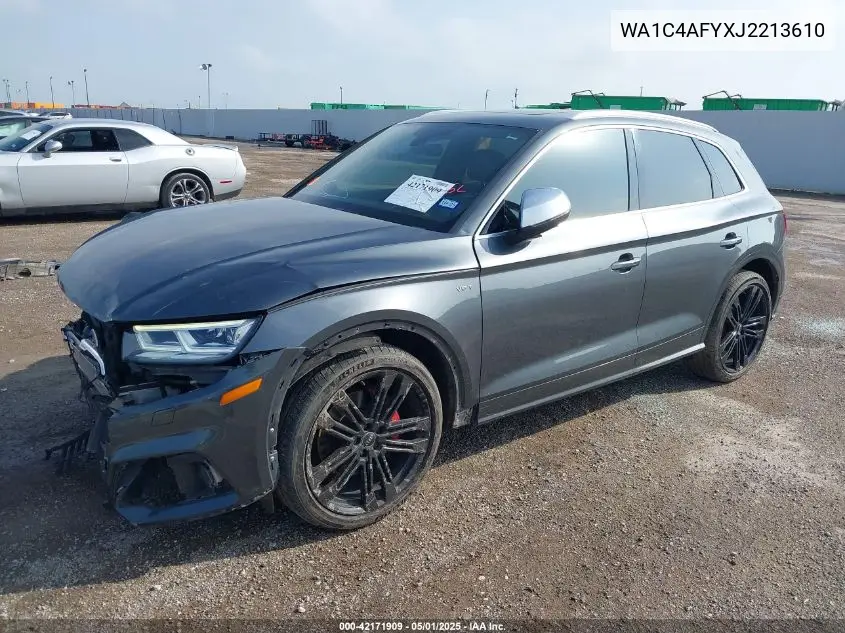 2018 Audi Sq5 3.0T Premium Plus VIN: WA1C4AFYXJ2213610 Lot: 42171909