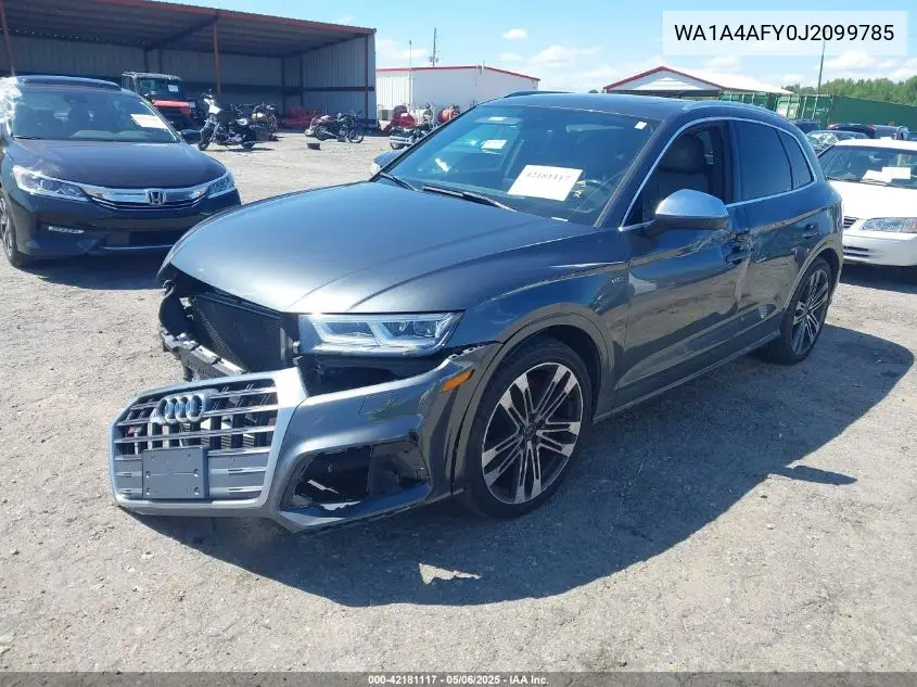 2018 Audi Sq5 3.0T Premium Plus VIN: WA1A4AFY0J2099785 Lot: 42181117