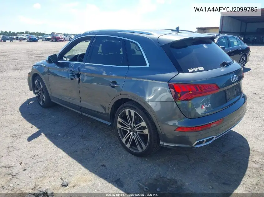 2018 Audi Sq5 3.0T Premium Plus VIN: WA1A4AFY0J2099785 Lot: 42181117