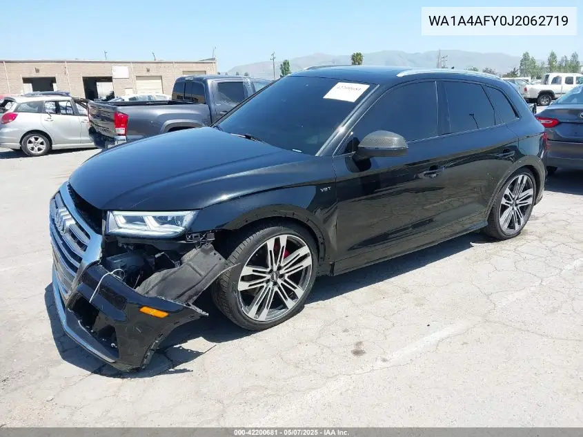 2018 Audi Sq5 3.0T Premium Plus VIN: WA1A4AFY0J2062719 Lot: 42200681