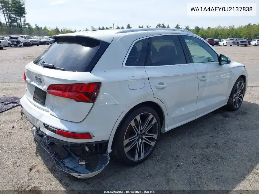 2018 Audi Sq5 3.0T Premium Plus VIN: WA1A4AFY0J2137838 Lot: 42247958