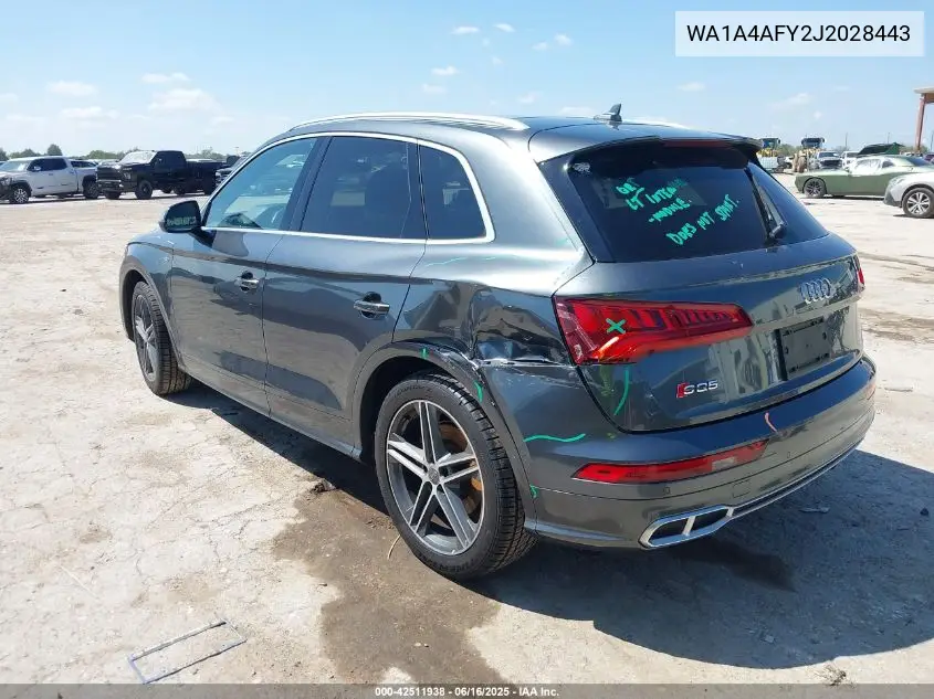 2018 Audi Sq5 3.0T Premium Plus VIN: WA1A4AFY2J2028443 Lot: 42511938