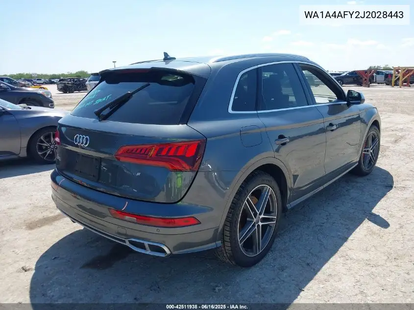 2018 Audi Sq5 3.0T Premium Plus VIN: WA1A4AFY2J2028443 Lot: 42511938