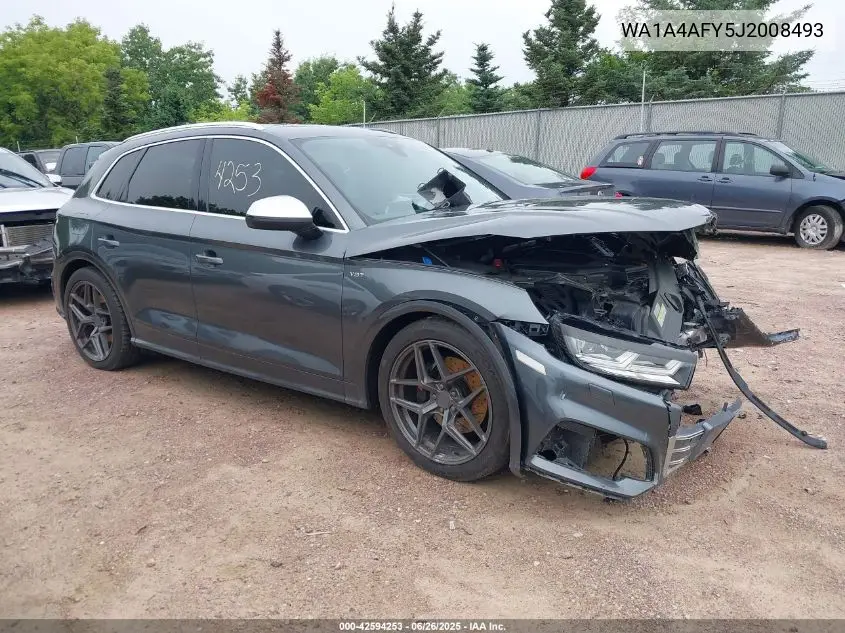 2018 Audi Sq5 3.0T Premium Plus VIN: WA1A4AFY5J2008493 Lot: 42594253