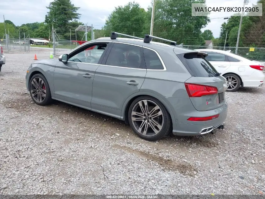 2019 Audi Sq5 3.0T Premium VIN: WA1C4AFY8K2012905 Lot: 42130011