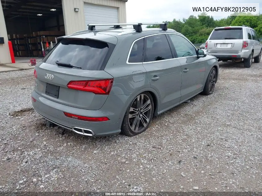 2019 Audi Sq5 3.0T Premium VIN: WA1C4AFY8K2012905 Lot: 42130011