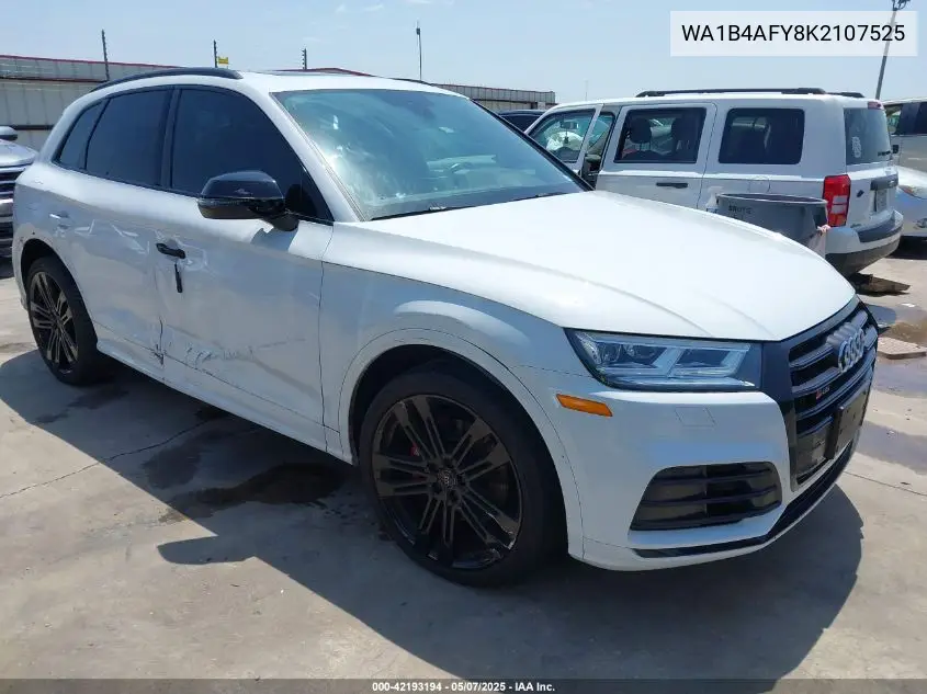 2019 Audi Sq5 3.0T Premium VIN: WA1B4AFY8K2107525 Lot: 42193194
