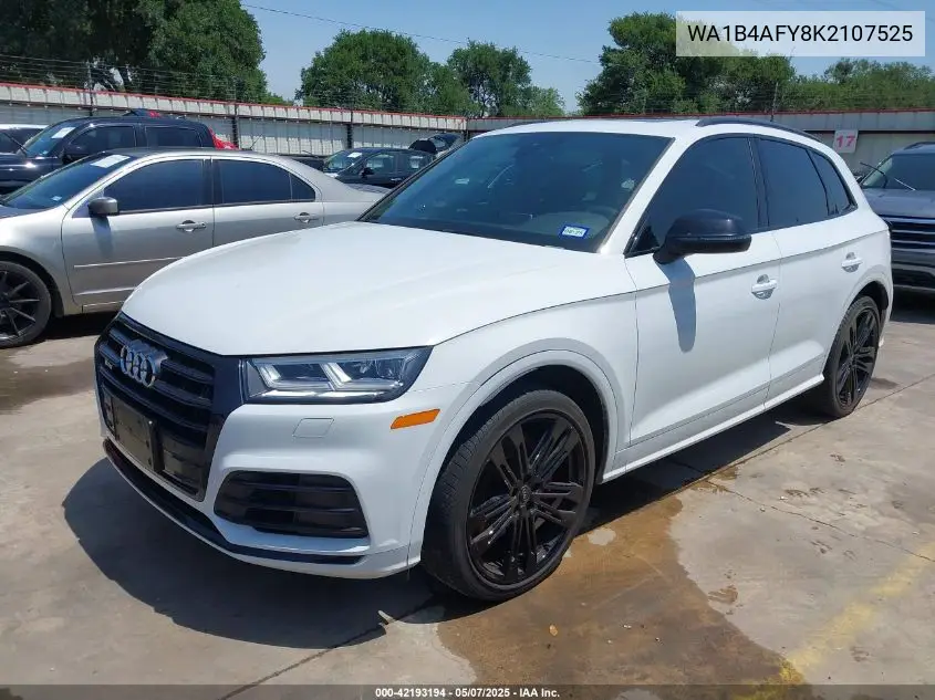 2019 Audi Sq5 3.0T Premium VIN: WA1B4AFY8K2107525 Lot: 42193194