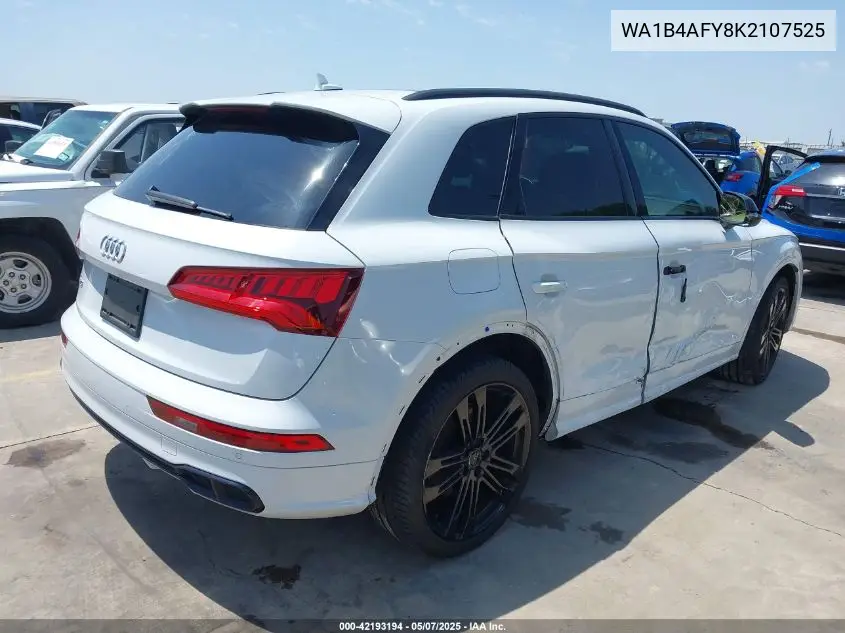 2019 Audi Sq5 3.0T Premium VIN: WA1B4AFY8K2107525 Lot: 42193194