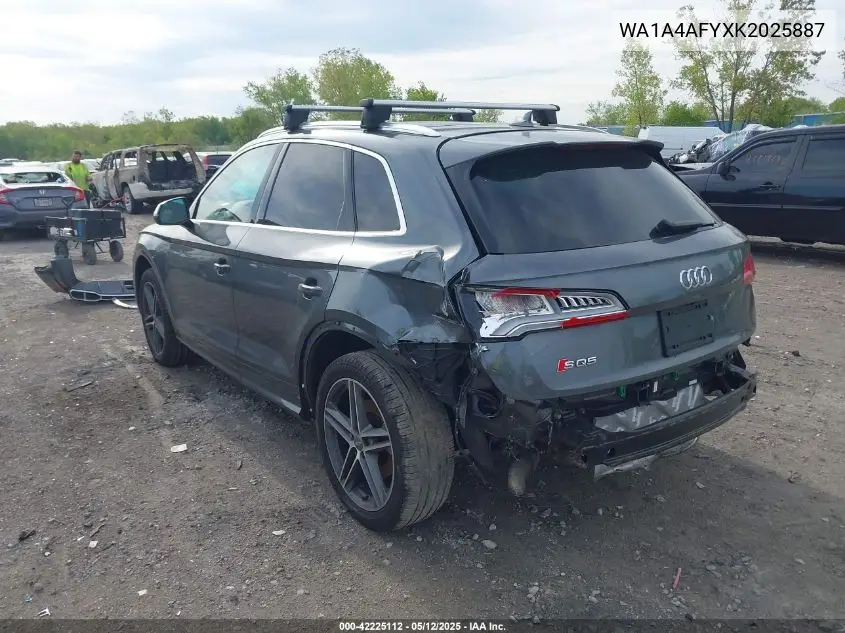 2019 Audi Sq5 3.0T Premium VIN: WA1A4AFYXK2025887 Lot: 42225112