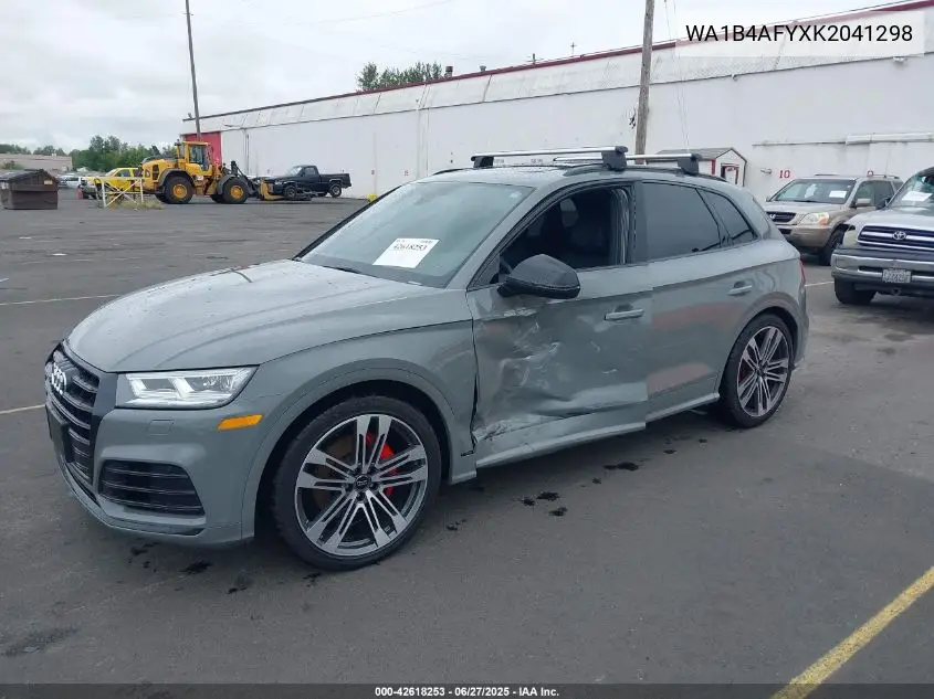 2019 Audi Sq5 3.0T Premium VIN: WA1B4AFYXK2041298 Lot: 42618253