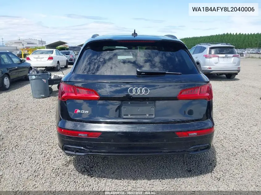 2020 Audi Sq5 Premium Plus Tfsi Quattro Tiptronic VIN: WA1B4AFY8L2040006 Lot: 42205133