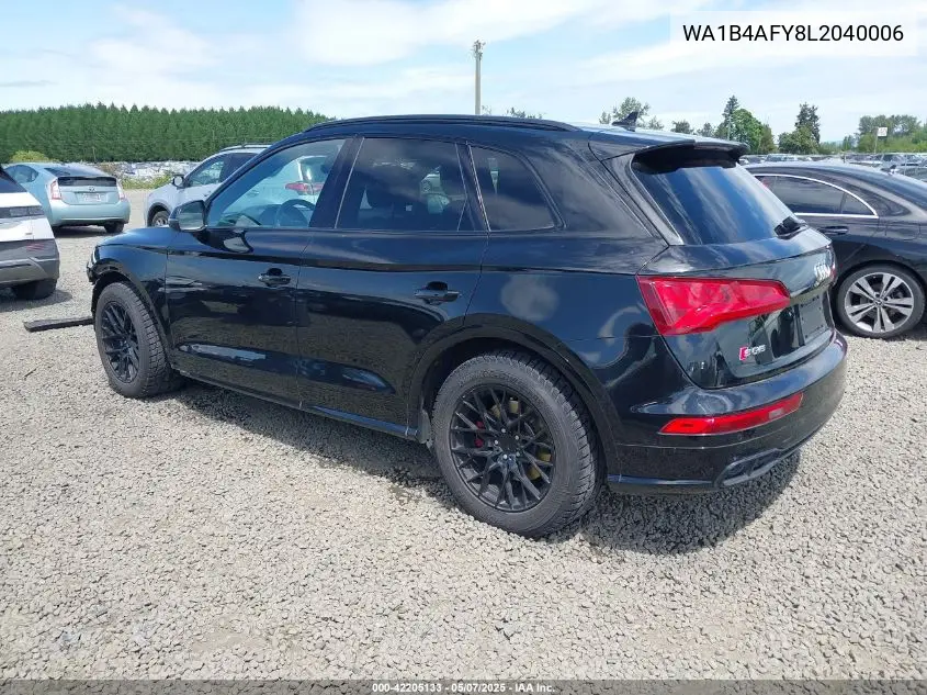 2020 Audi Sq5 Premium Plus Tfsi Quattro Tiptronic VIN: WA1B4AFY8L2040006 Lot: 42205133