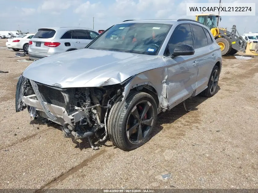 2020 Audi Sq5 Prestige Tfsi Quattro Tiptronic VIN: WA1C4AFYXL2122274 Lot: 42495199