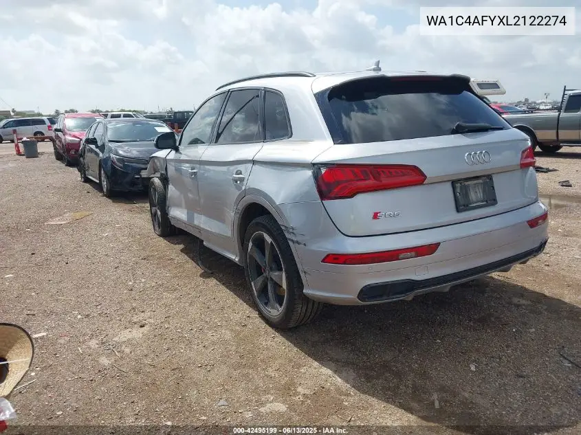 2020 Audi Sq5 Prestige Tfsi Quattro Tiptronic VIN: WA1C4AFYXL2122274 Lot: 42495199