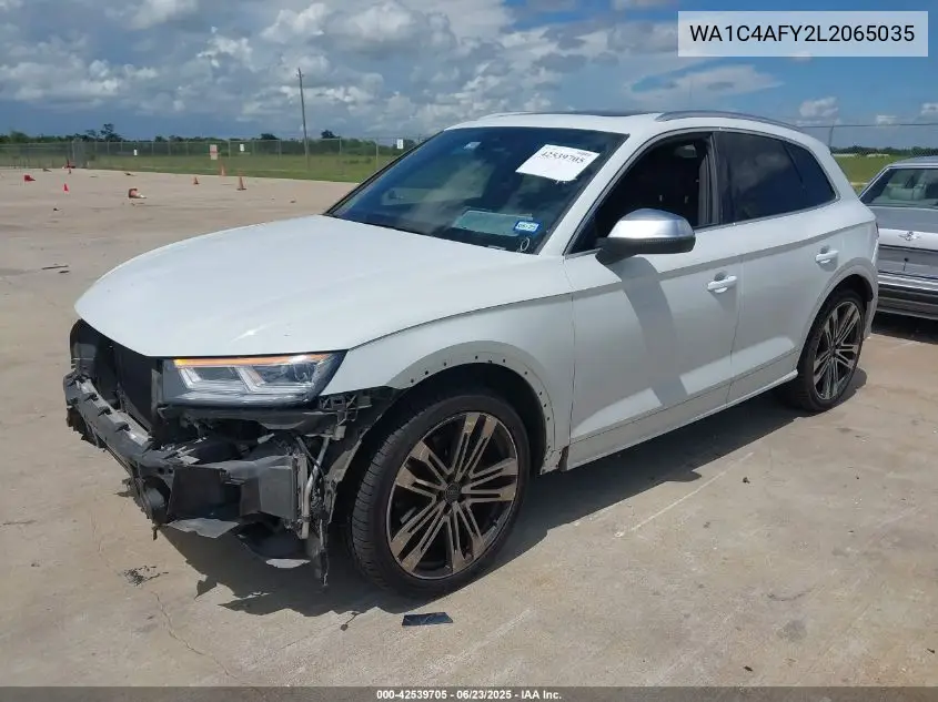 2020 Audi Sq5 Prestige Tfsi Quattro Tiptronic VIN: WA1C4AFY2L2065035 Lot: 42539705