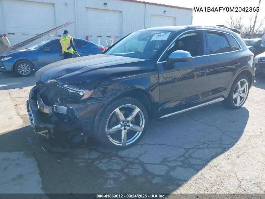 2021 Audi Sq5 Premium Plus Tfsi Quattro Tiptronic VIN: WA1B4AFY0M2042365 Lot: 41863612