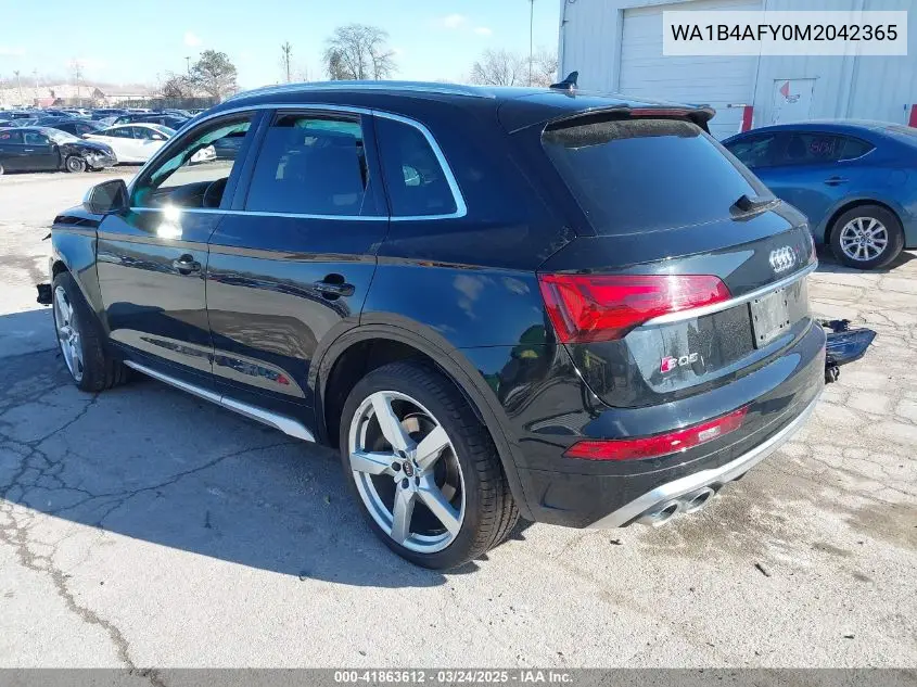 2021 Audi Sq5 Premium Plus Tfsi Quattro Tiptronic VIN: WA1B4AFY0M2042365 Lot: 41863612