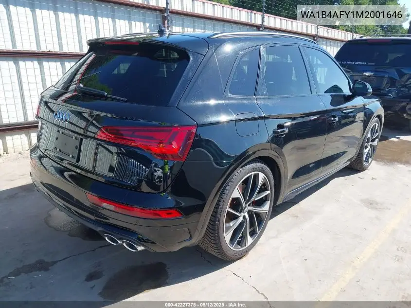 2021 Audi Sq5 Premium Plus Tfsi Quattro Tiptronic VIN: WA1B4AFY1M2001646 Lot: 42227378