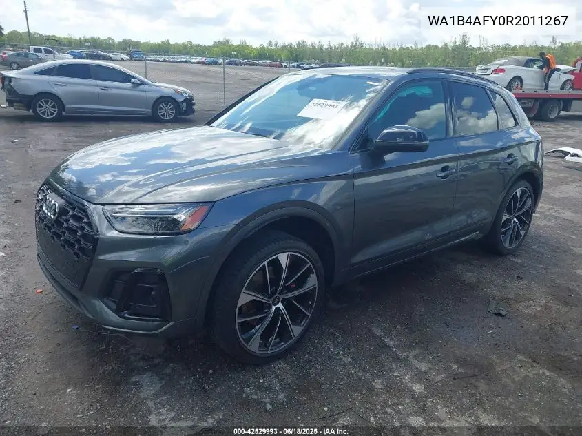 2024 Audi Sq5 Premium Plus Tfsi Quattro Tiptronic VIN: WA1B4AFY0R2011267 Lot: 42529993