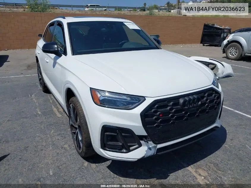 2024 Audi Sq5 Premium Plus Tfsi Quattro Tiptronic VIN: WA1B4AFY0R2036623 Lot: 42555600