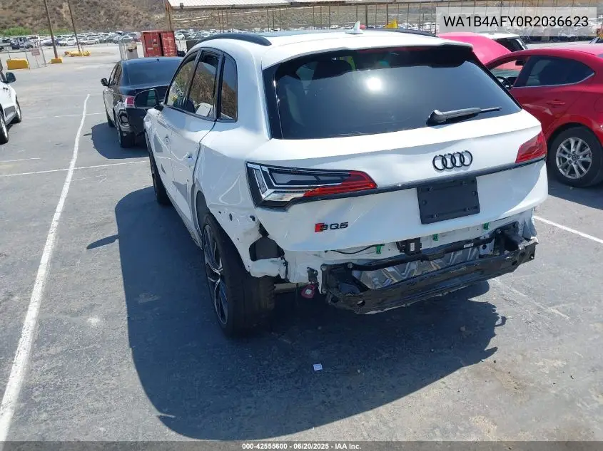2024 Audi Sq5 Premium Plus Tfsi Quattro Tiptronic VIN: WA1B4AFY0R2036623 Lot: 42555600