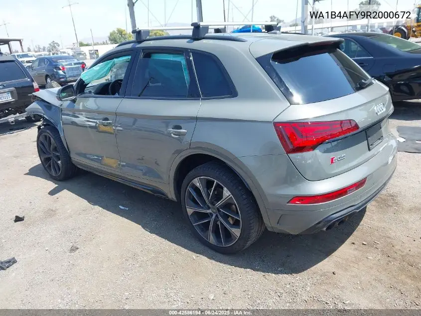 2024 Audi Sq5 Premium Plus Tfsi Quattro Tiptronic VIN: WA1B4AFY9R2000672 Lot: 42586194